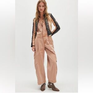 Free People Must Have Wide Leg Overalls in Macchiato